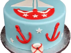 Sailboat Theme Fondant Cake