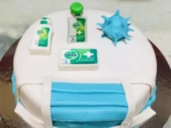 Stay Safe Quarantine Theme Cake from LallanTop Cake Shop - Delivery in East Delhi, South-East Delhi, Ghaziabad, and Noida