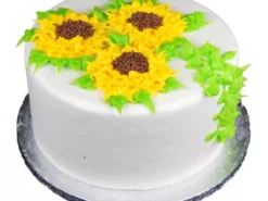Sunflower Theme Fondant Cake
