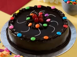 Swirl Of Gems Truffle Cake
