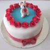Teddy Rose Theme Fondant Cake from LallanTop Cake Shop - Delivery in East Delhi, South-East Delhi, Ghaziabad, and Noida