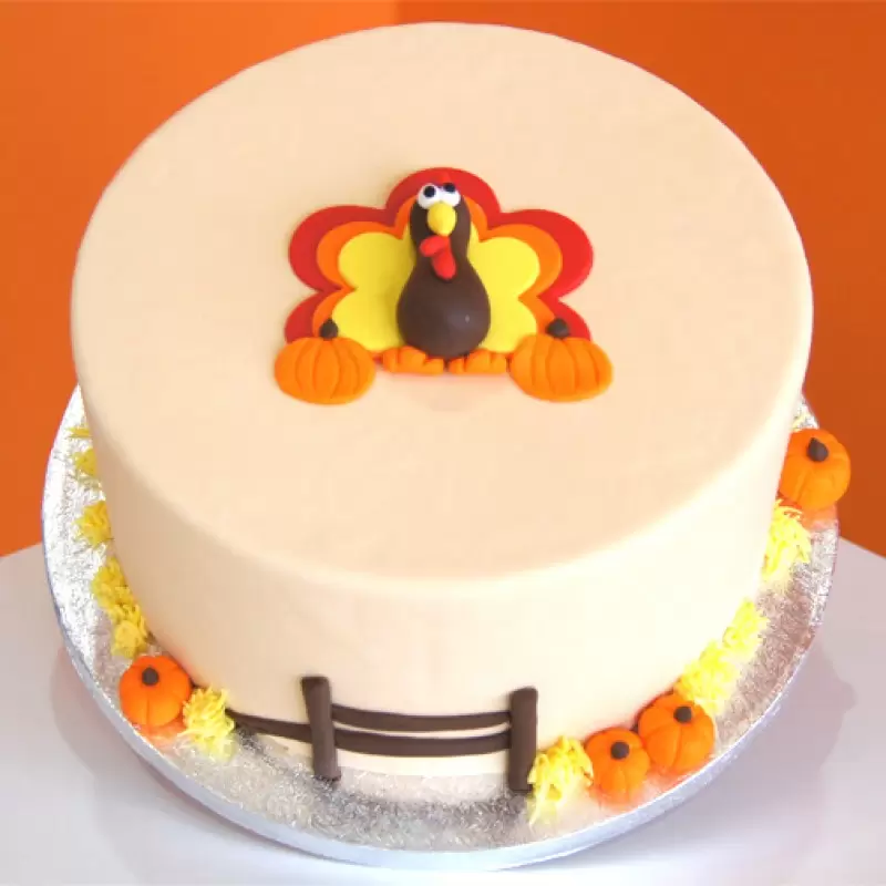 Turkey And Pumpkin Theme Cake 3 Turkey And Pumpkin Theme Cake