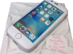 White iPhone Fondant Cake