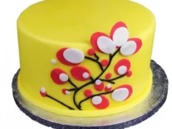 Yellow Flowering Tree Fondant Cake