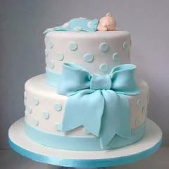 2 Tier Baby Shower Designer Fondant Cake