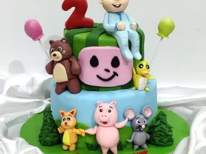 2 Tier CocoMelon Cartoon Fondant Cake