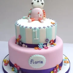 2 Tier Toy Cat Fondant Cake
