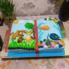 Animal In Book Theme Fondant Cake From Lallantop Cake Shop Noida And East Delhi From Lallamtop Cake Shop