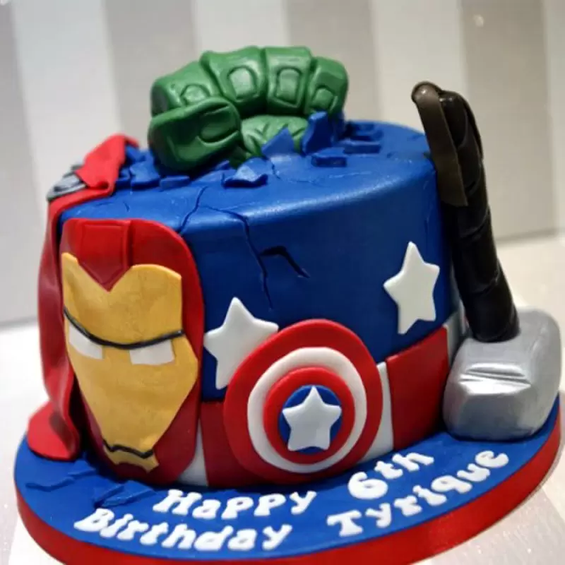 Avengers Theme Birthday Cake 3 Avengers Theme Birthday Cake