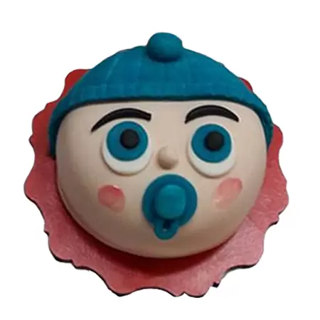 Baby Boy Face Fondant Cake 3 Baby Boy Face Fondant Cake