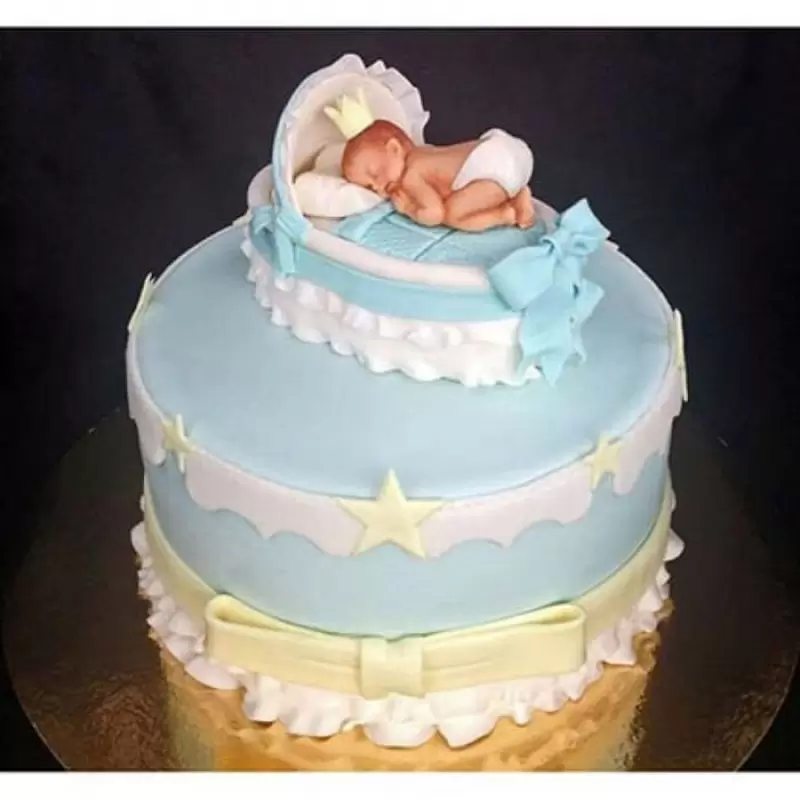 Baby In The Crib Theme Cake 3 Baby In The Crib Theme Cake