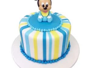 Baby Mickey Fondant Cake