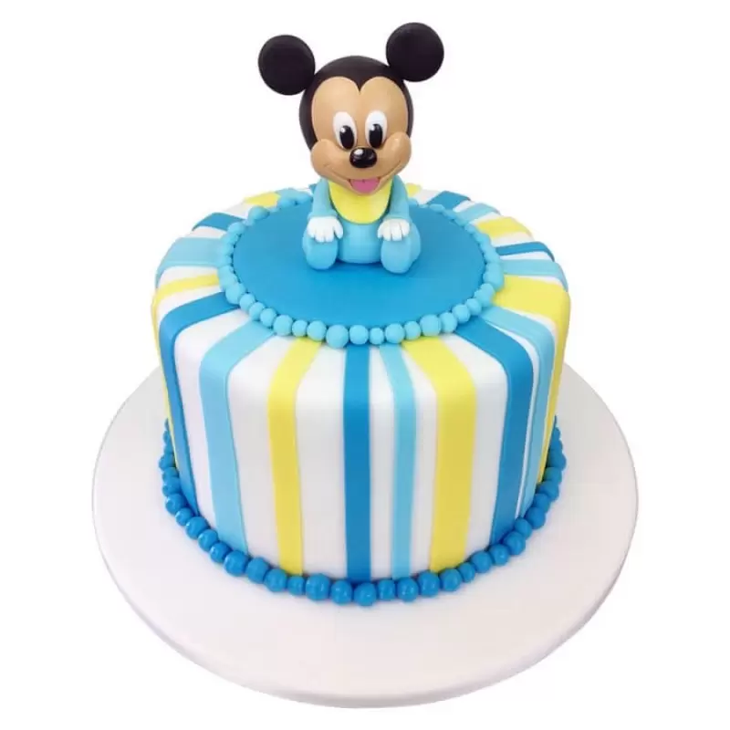 Baby Mickey Fondant Cake 3 Baby Mickey Fondant Cake