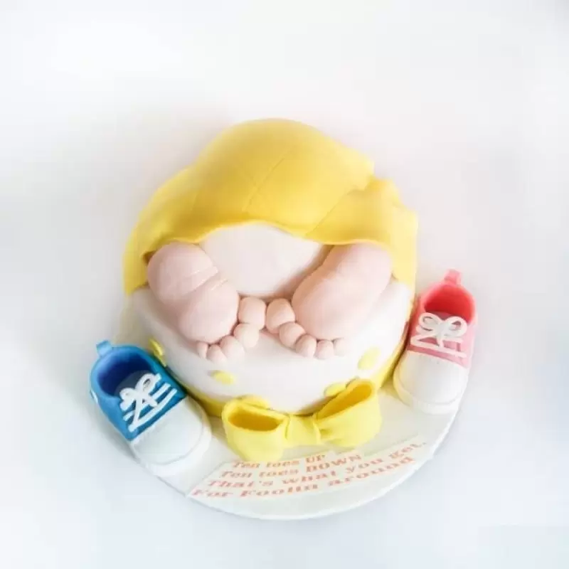 Baby Shower Special Fondant Cake 3 Baby Shower Special Fondant Cake