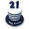 Birthday Breton Stripe Fondant Cake From Lallantop Cake Shop Noida And East Delhi From Lallamtop Cake Shop