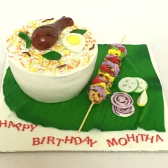 Biryani with Tikka Cake