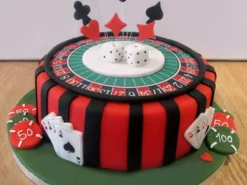 Casino Theme Birthday Fondant Cake