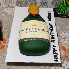 Champagne Bottle Fondant Cake
