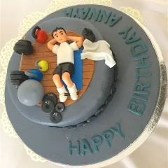 Chilling in Gym Birthday Cake