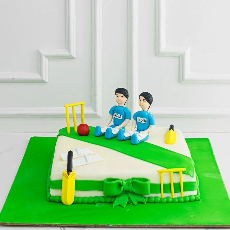 Cricket Pitch Theme Cake 3 Cricket Pitch Theme Cake