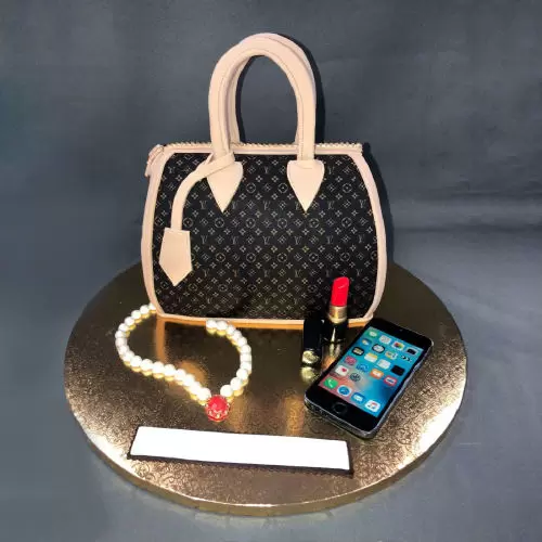 Designer Lv Handbag Fondant Cake 3 Designer Lv Handbag Fondant Cake