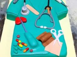 Doctor Uniform Themed Fondant Cake