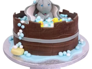 Dumbo in a Bath Tub Fondant Cake