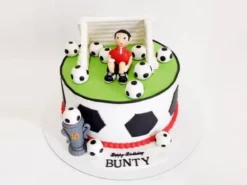 Football Goal Post Fondant Cake