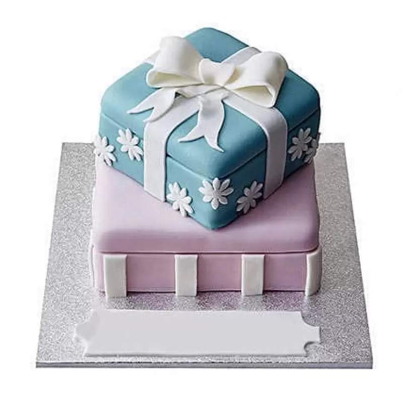 Gift Box Fondant Cake 3 Gift Box Fondant Cake