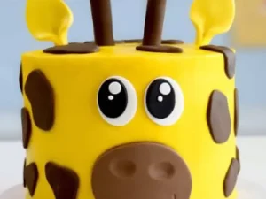 Giraffe Birthday Fondant Cake