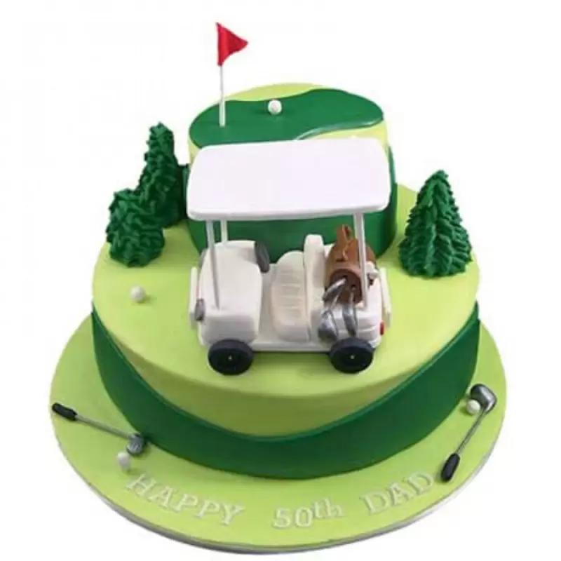 Golf Car Fondant Cake 3 Golf Car Fondant Cake