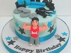 Gym Birthday Fondant Cake
