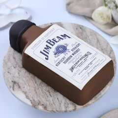 Jim Beam Whisky Bottle Cake
