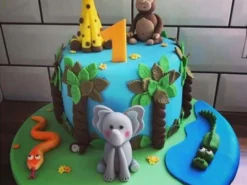 Jungle Animal Theme Cake