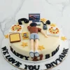 lazy laptop lover cake from lallantop cake shop noida and east delhi From LallamTop Cake Shop