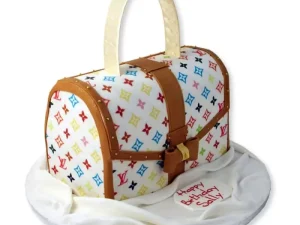 Louis Vuitton Bag Fondant Cake