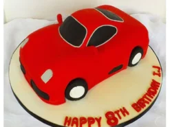 Luscious Red Car Theme Cake