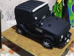 Mahindra Thar Fondant Cake