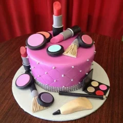 Makeup Artist Fondant Cake
