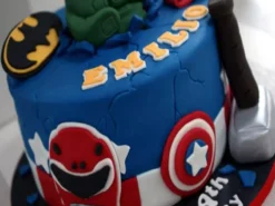 Marvel Avengers Theme Fondant Cake