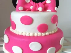 Minnie Mouse Theme 2 Tier Cake