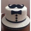 mustache fondant cake from lallantop cake shop noida and east delhi From LallamTop Cake Shop