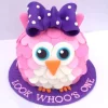 Owl Designer Birthday Cake 2 Owl Designer Birthday Cake From Lallantop Cake Shop Noida And East Delhi From Lallamtop Cake Shop