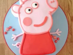 Peppa Pig Shape Fondant Cake