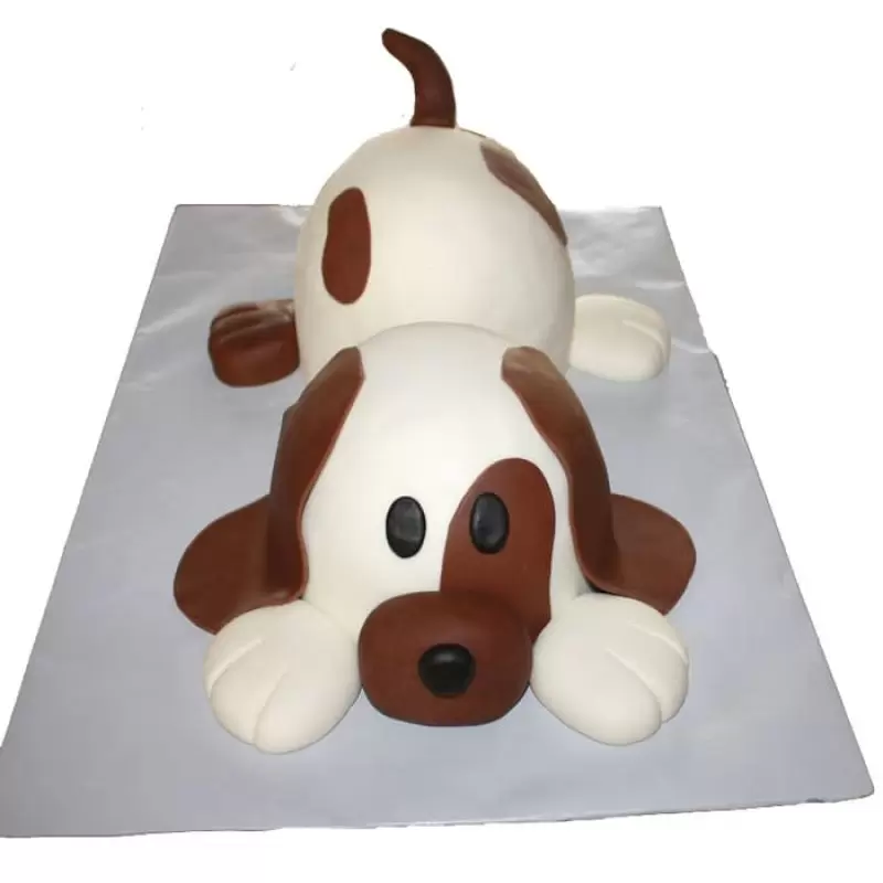 Puppy Dog Designer Fondant Cake 3 Puppy Dog Designer Fondant Cake