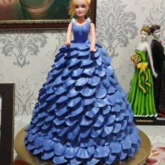 Purple Barbie Doll Cake