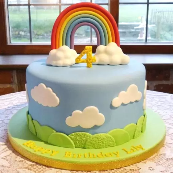 Rainbow And Clouds Cake 3 Rainbow And Clouds Cake