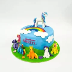 My Little Pony Rainbow Fondant Cake