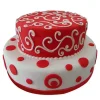 Red &Amp; White 2 Tier Fondant Cake 1 Red White 2 Tier Fondant Cake From Lallantop Cake Shop Noida And East Delhi From Lallamtop Cake Shop