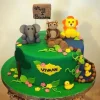 Round Greenish Jungle Theme Cake From Lallantop Cake Shop Noida And East Delhi From Lallamtop Cake Shop